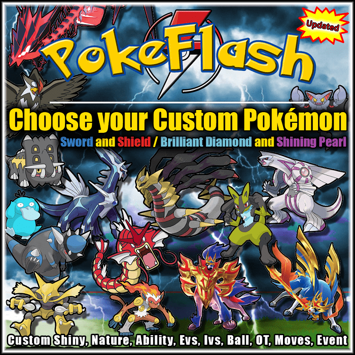 Any custom Pokémon for Sword and Shield / Brilliant Diamond and Shining  Pearl - Fully customized - PokeFlash