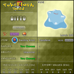 If ditto's unused evolution was found shiny in-game