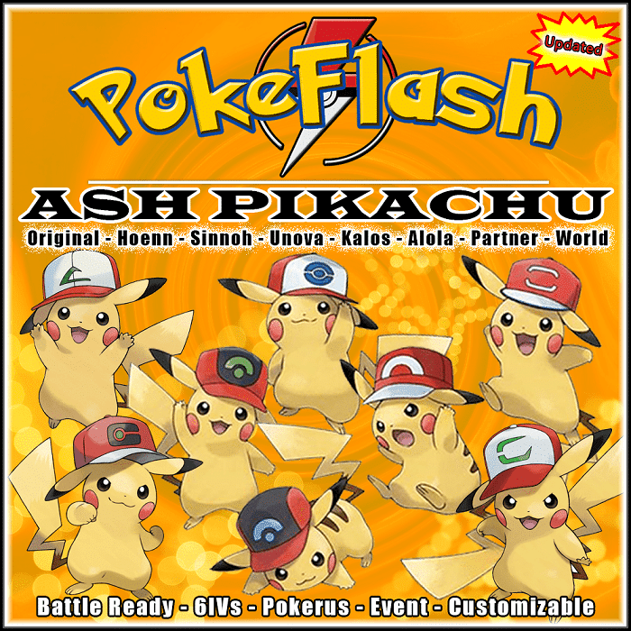 Shiny Pikachu (ash hat) 