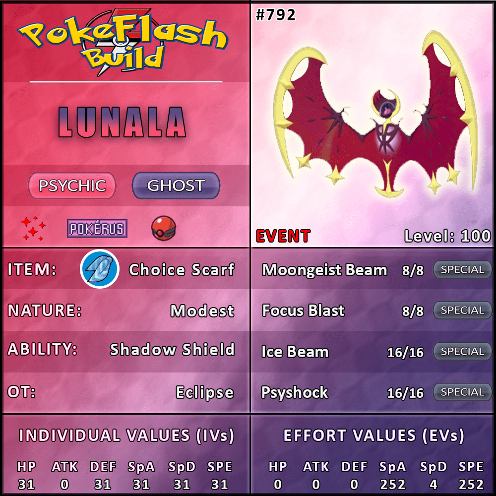 Lunala - Moveset & Best Build for Ranked Battle