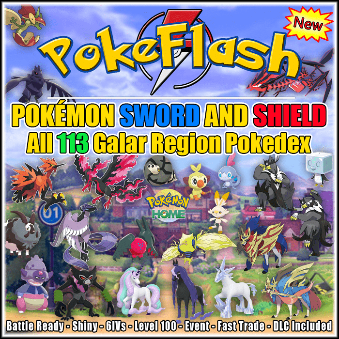 Pokemon Sword Shield Complete shiny Pokedex All Home Full Galar