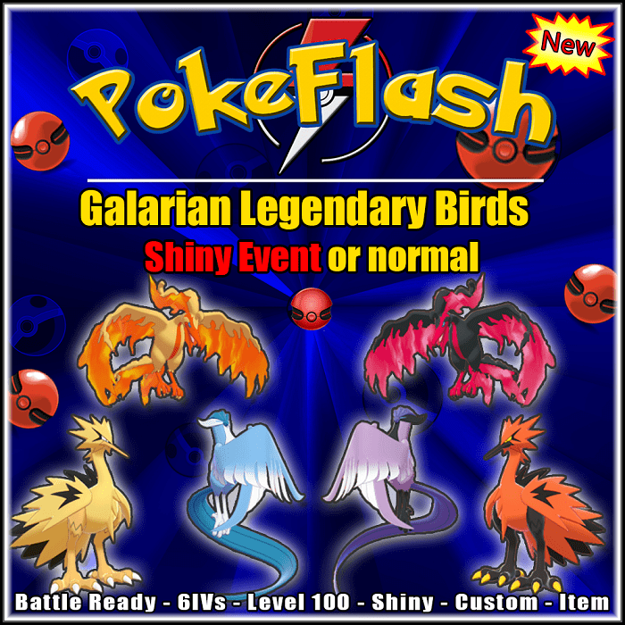 Shiny Galarian Legendary Pokemon for Pokemon Sword/Shield from