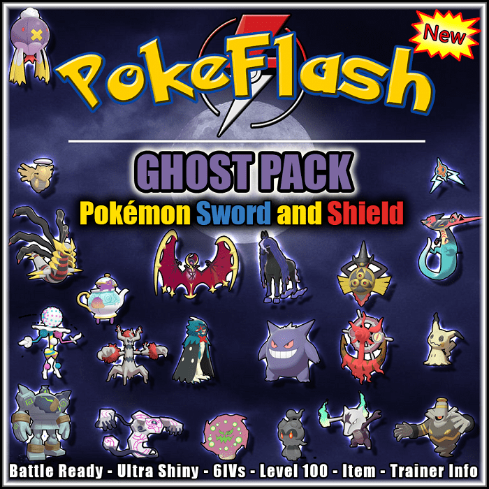 Type Pack (GHOST) - All 49 Pokémon available in Sword and Shield - PokeFlash